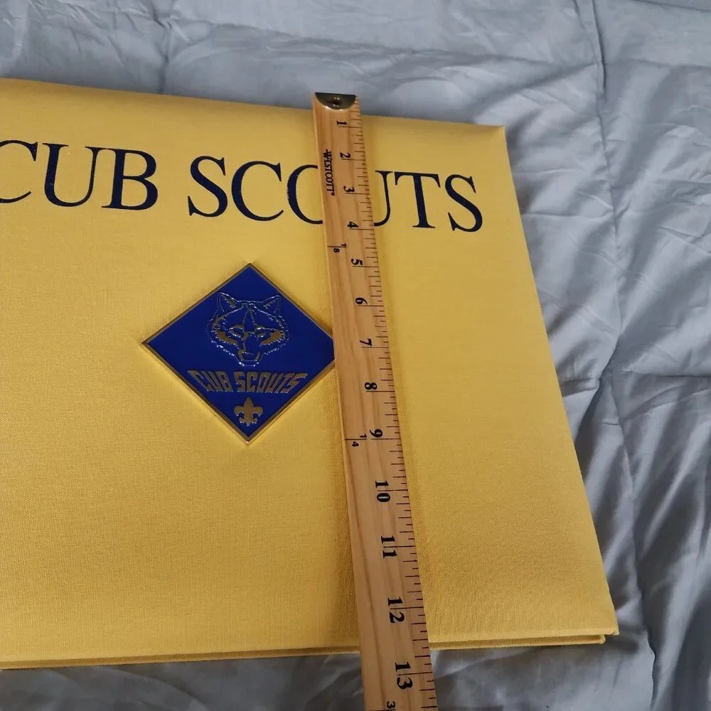 Boy Scouts Of America Cub Scouts Scrapbook Photo Album Yellow Blue Canvas